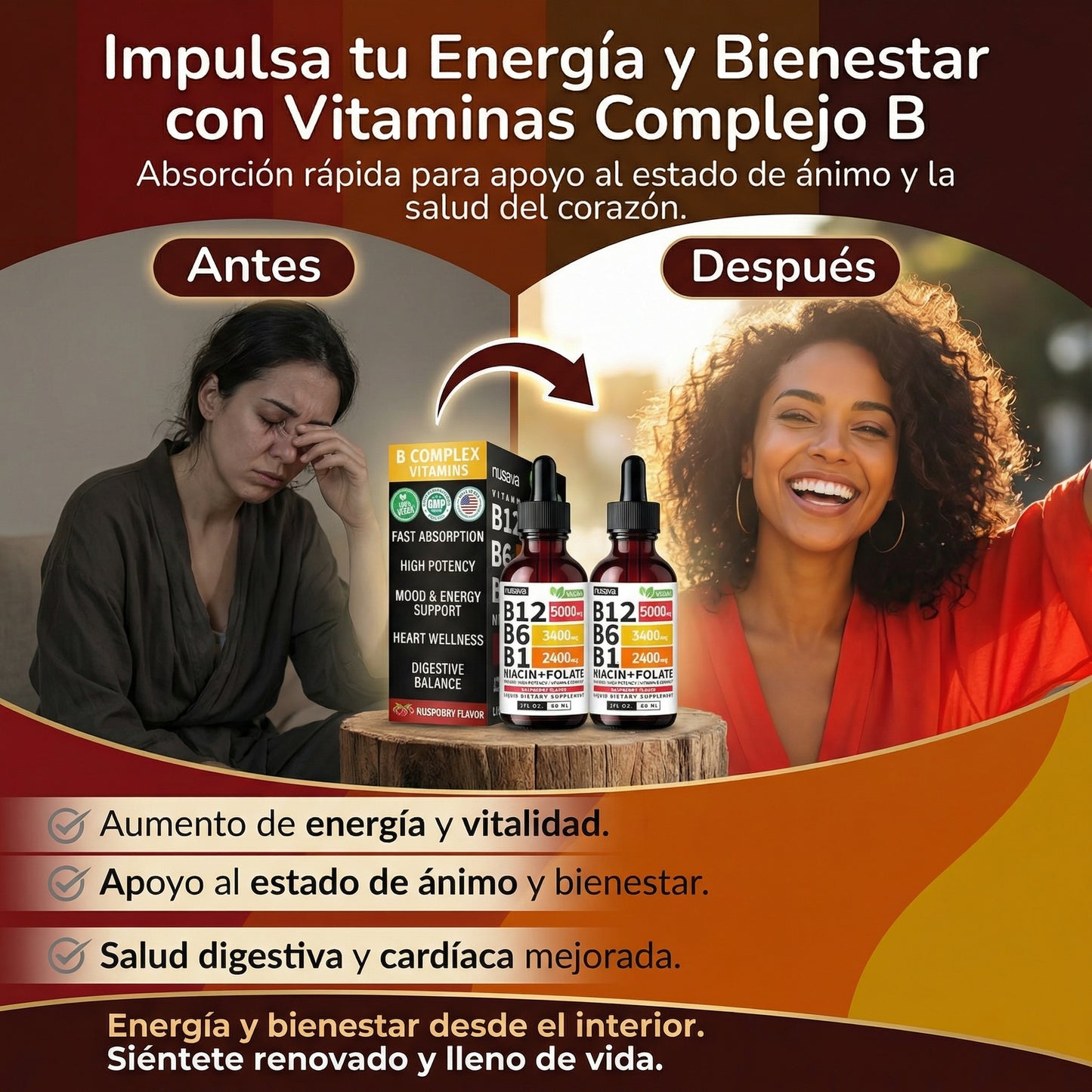 Gotas de Vitamina B12 - Paga 1 lleva 2