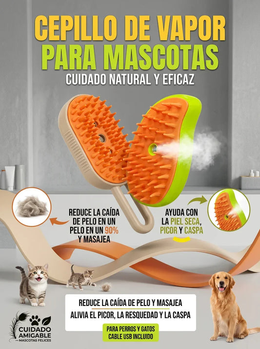 CEPILLO DE VAPOR PARA MASCOTAS