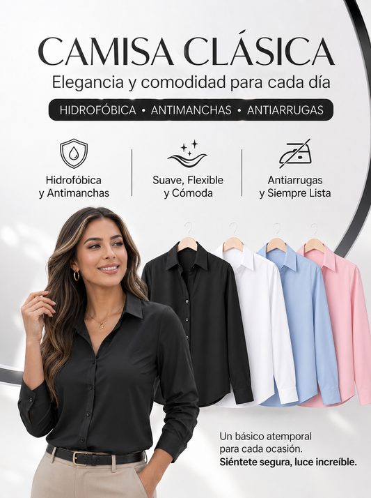 CAMISA HIDROFOBICA STRETCH MUJER